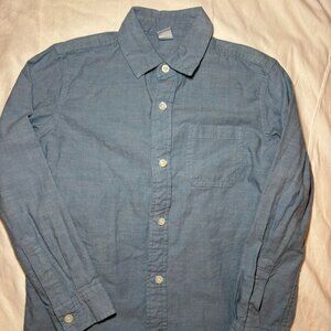 GAP Kids Button Down Blue Shirt Size 8 Medium, 100% Cotton, Preppy, School,